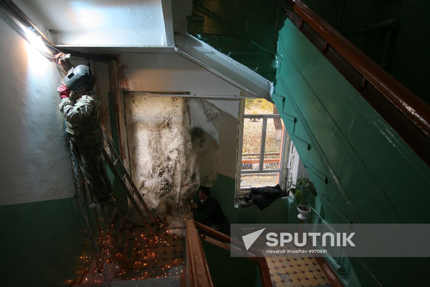 Work of public utilities in Novosibirsk