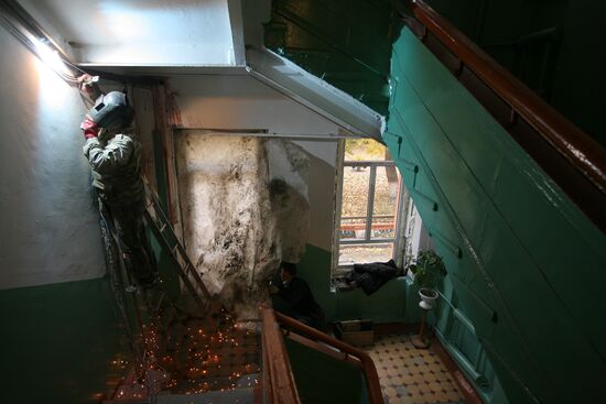 Work of public utilities in Novosibirsk
