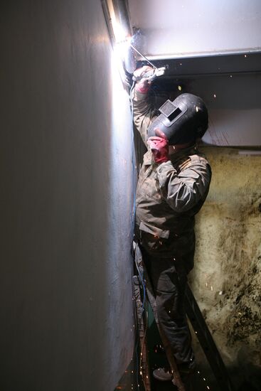 Work of public utilities in Novosibirsk