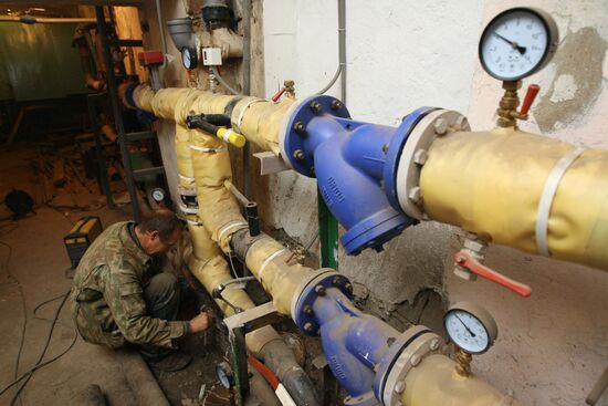 Work of public utilities in Novosibirsk