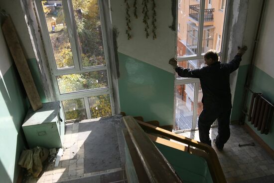 Work of public utilities in Novosibirsk