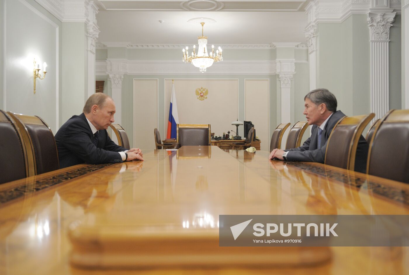 Prime Minister Vladimir Putin meets with Almazbek Atanbayev