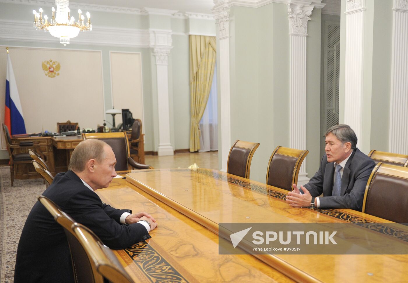 Prime Minister Vladimir Putin meets with Almazbek Atanbayev