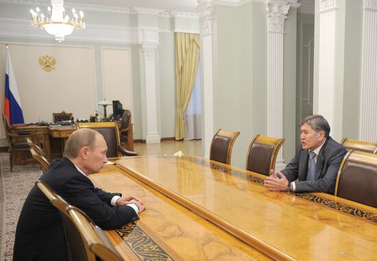 Prime Minister Vladimir Putin meets with Almazbek Atanbayev