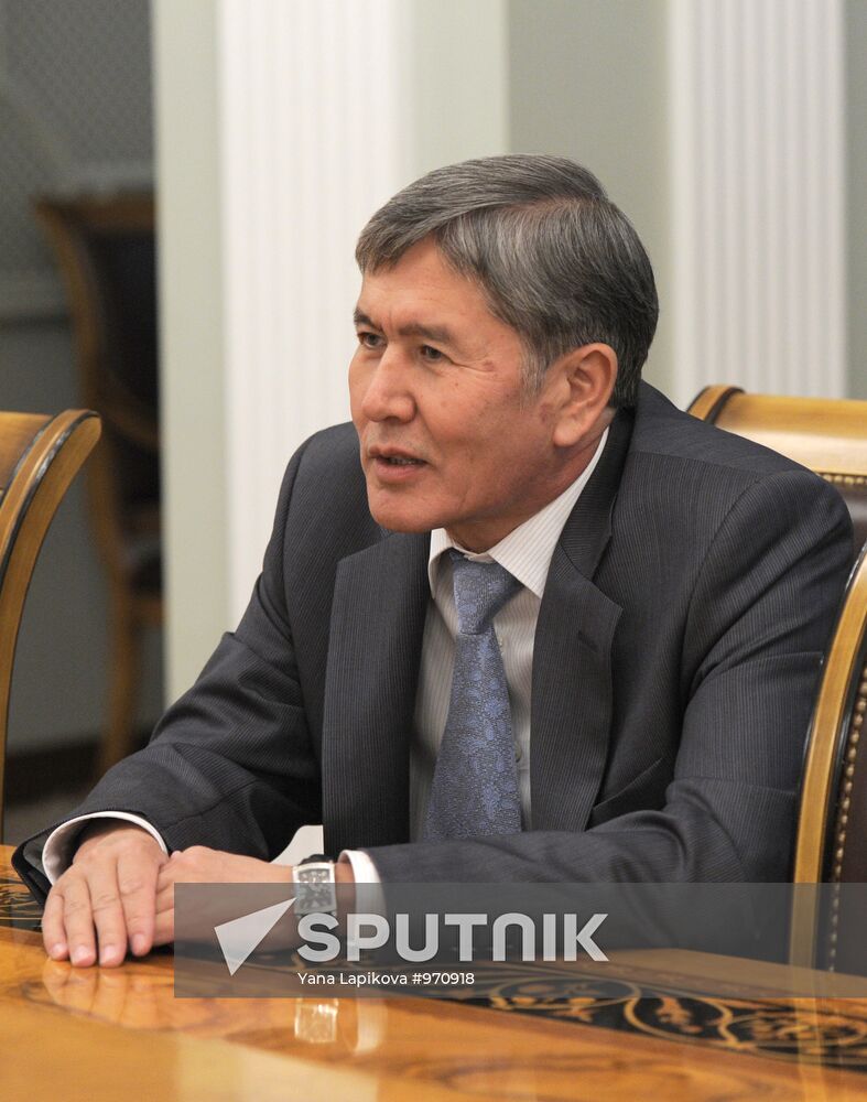 Prime Minister Vladimir Putin meets with Almazbek Atanbayev