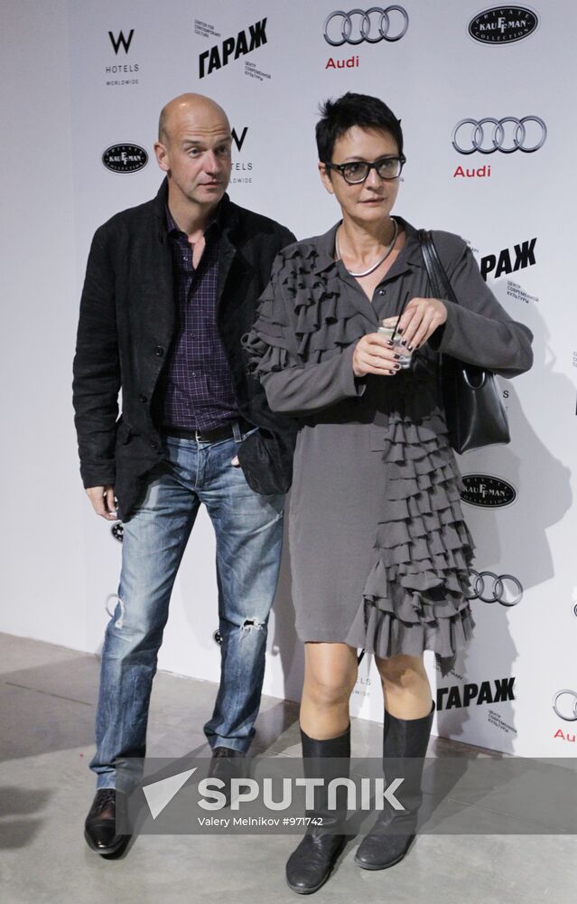 Anton Lange and politician Irina Khakamada