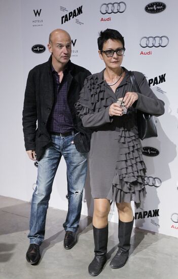 Anton Lange and politician Irina Khakamada