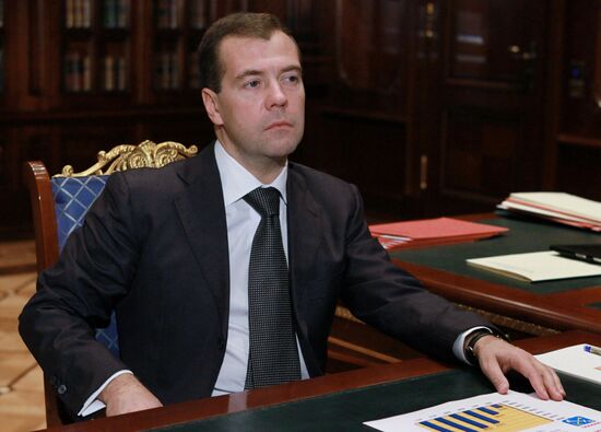 Dmitry Medvedev meets with Valery Serdyukov