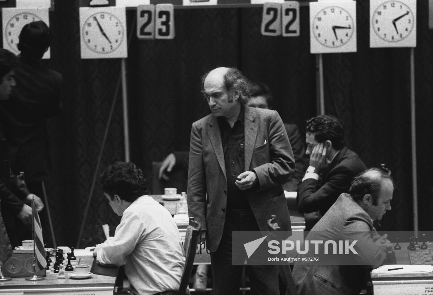 International Grandmaster Mikhail Tal right at the Moscow