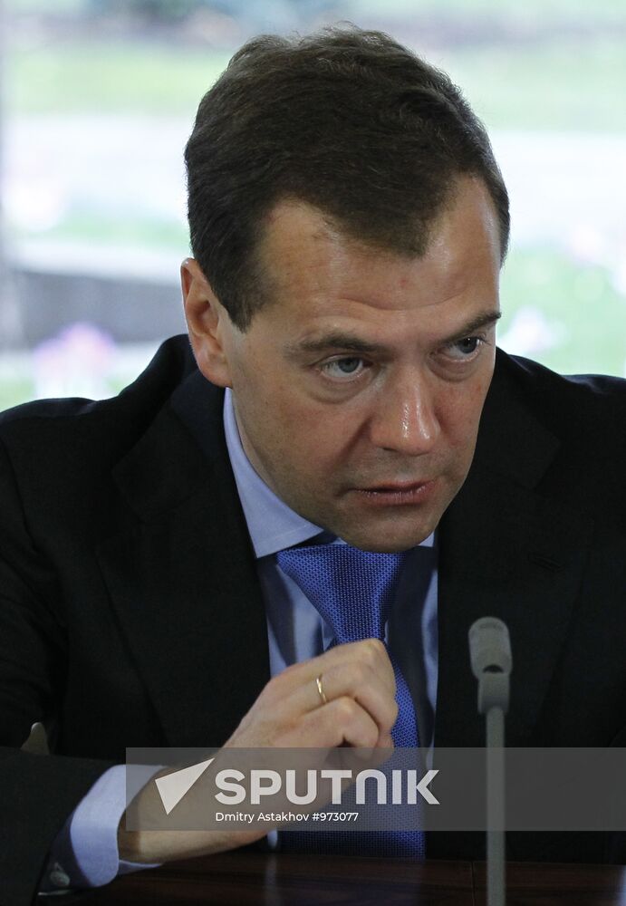 Dmitry Medvedev meets with farming industry workers in Gorki