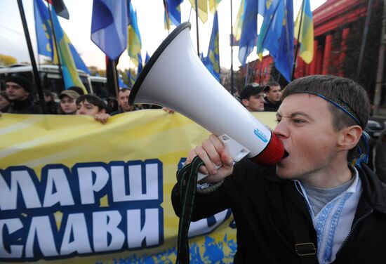 Nationalist march in Kiev