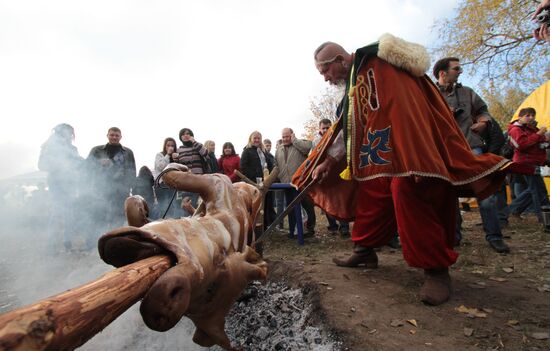 Pork festival in Mirgorod, Poltava Region