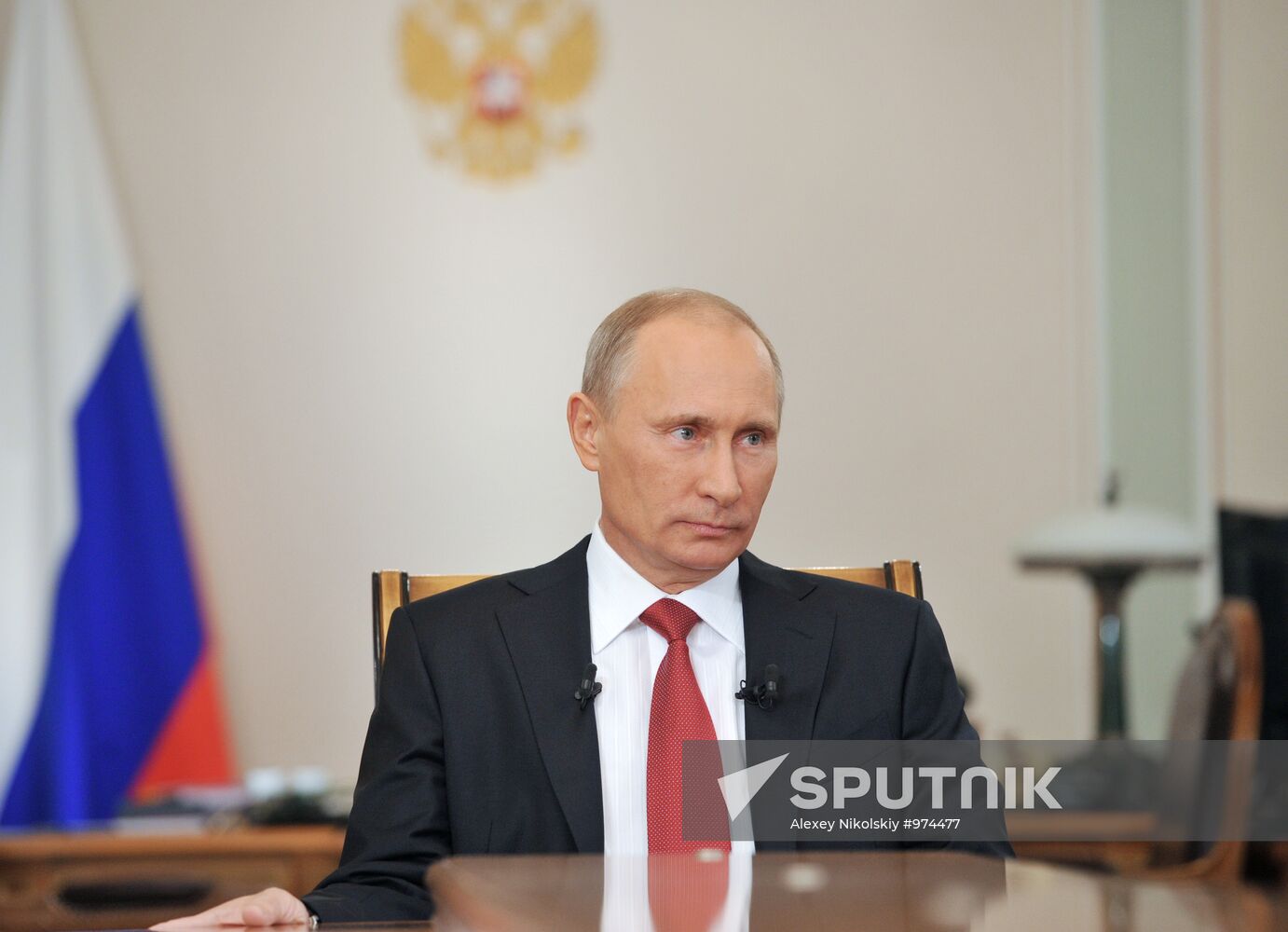 Vladimir Putin gives interview to Russia's central TV channels