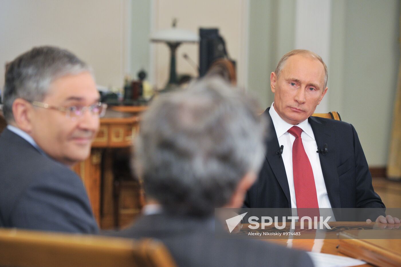 Vladimir Putin gives interview to Russia's central TV channels