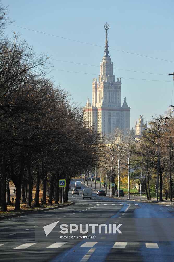 Main building of Moscow State University M.V. Lomonosov