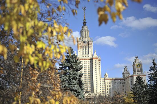 Main building of Moscow State University M.V. Lomonosov