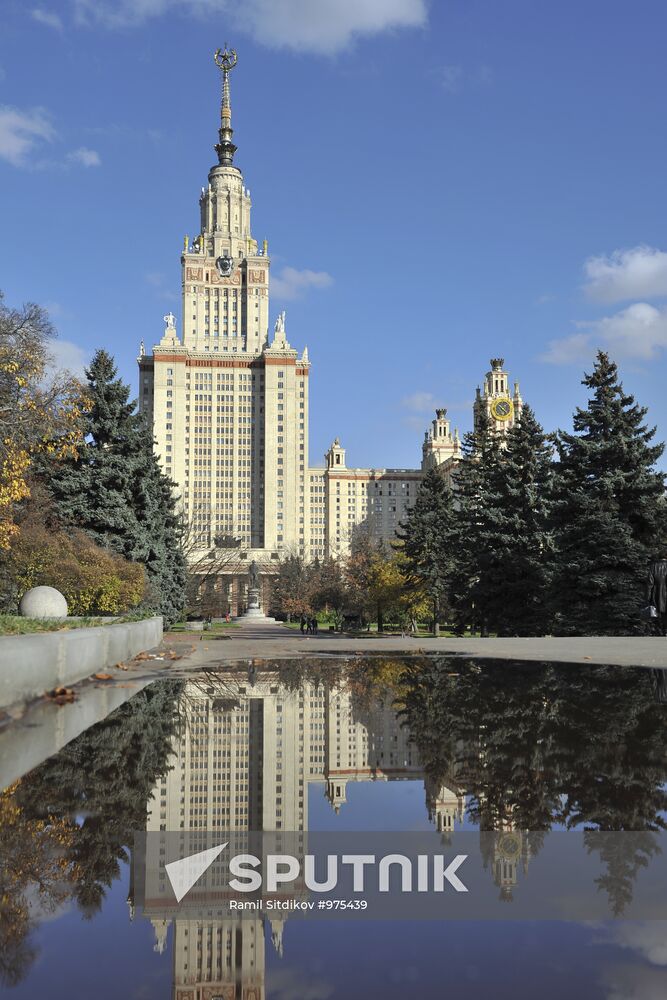 Main building of Moscow State University M.V. Lomonosov