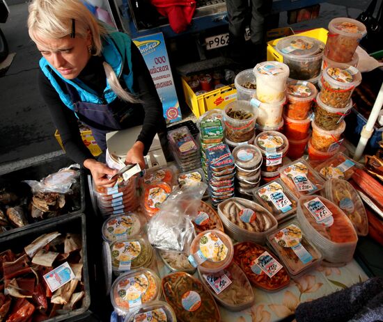 Food fair in Vladivostok