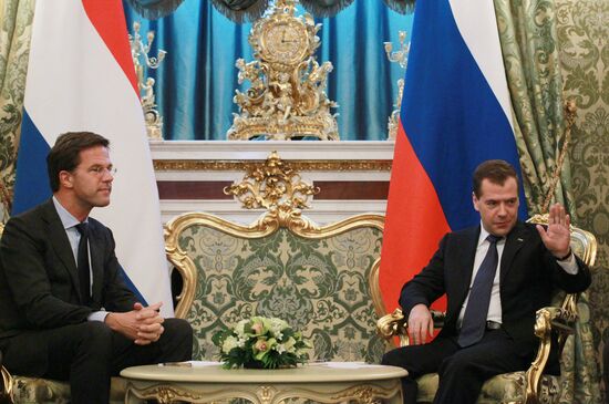 Dmitry Medvedev and Mark Rutte hold talks
