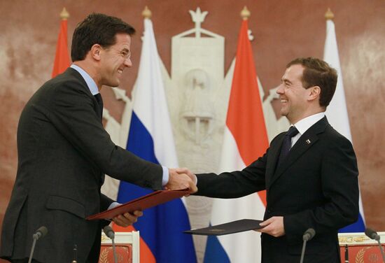 Dmitry Medvedev and Mark Rutte hold talks at Moscow Kremlin
