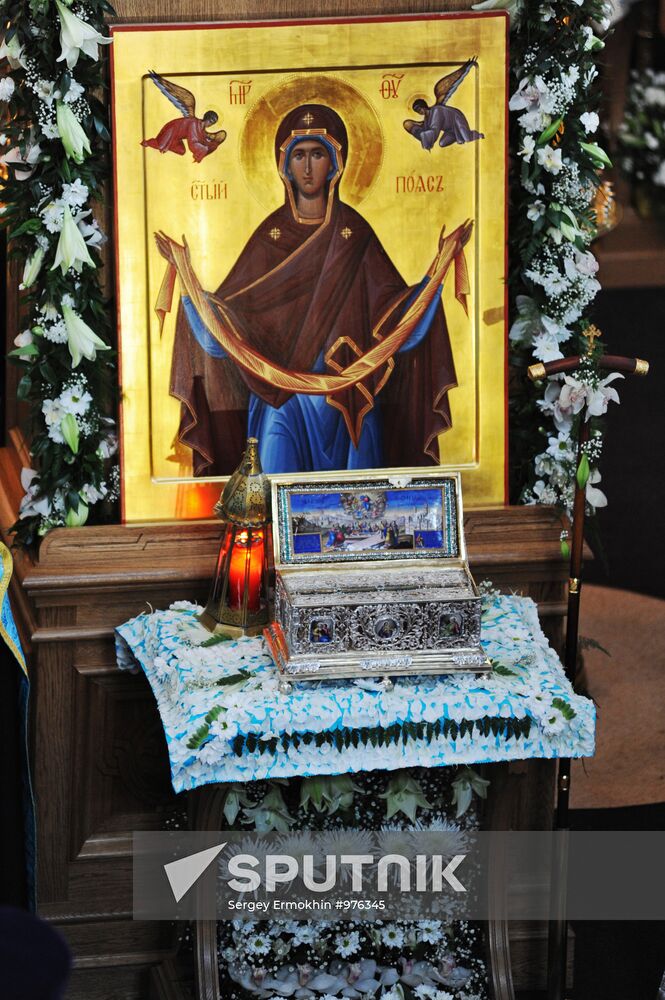 Sash of the Blessed Virgin arrives in St. Petersburg