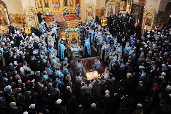Sash of the Blessed Virgin arrives in St. Petersburg