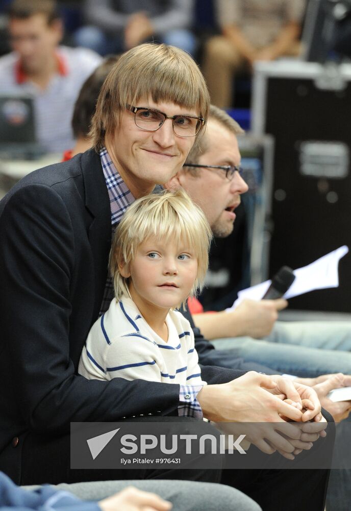 Andrei Kirilenko and his son Stepan