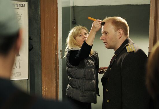 Actors on set of movie Spartacus' Second Rebellion