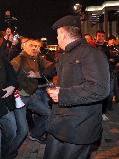 Detention of participants in unsanctioned rally in Minsk