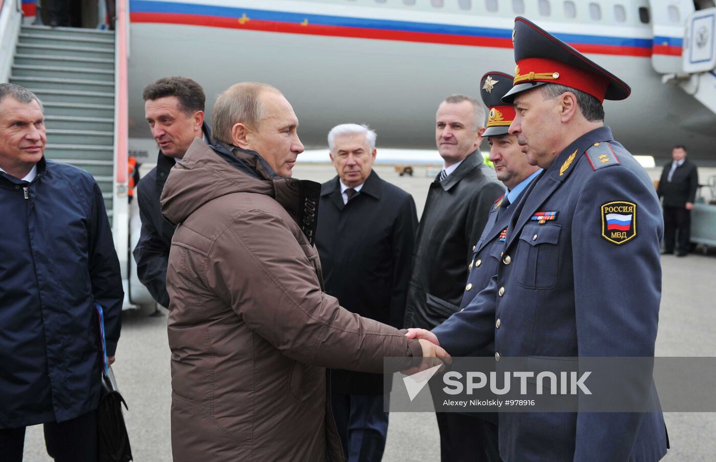 Dmitry Medvedev and Vladimir Putin visit Stavropol