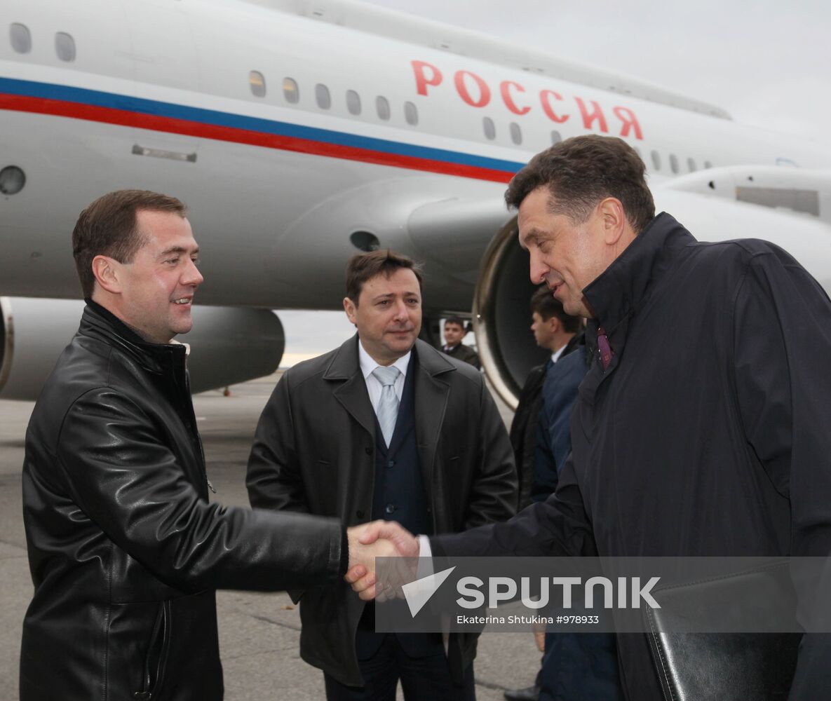 Dmity Medvedev, Vladimir Putin visit Stavropol