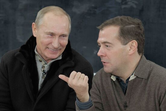 Dmitry Medvedev, Vladimir Putin visit Stavropol