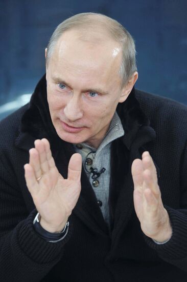 Dmitri Medvedev and Vladimir Putin visit Stavropol