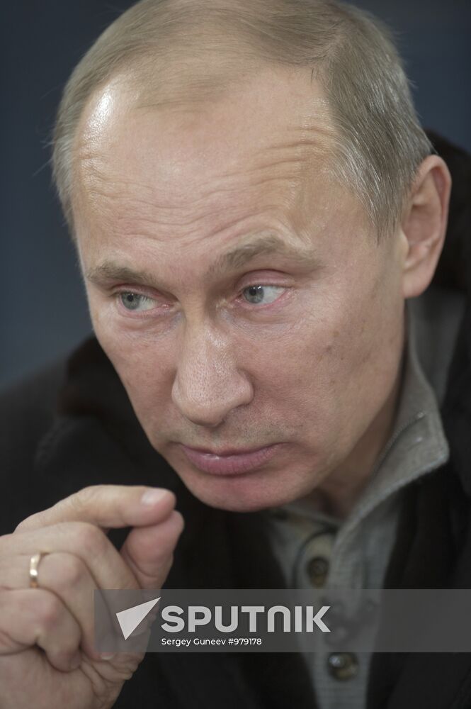 Dmitry Medvedev and Vladimir Putin visit Stavropol