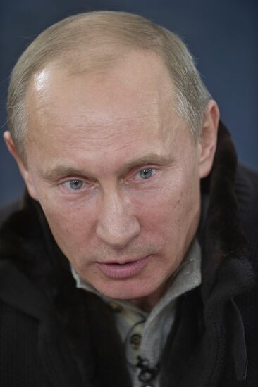 Dmitry Medvedev and Vladimir Putin visit Stavropol