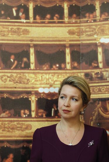 Svetlana Medvedeva attends exhibition opening