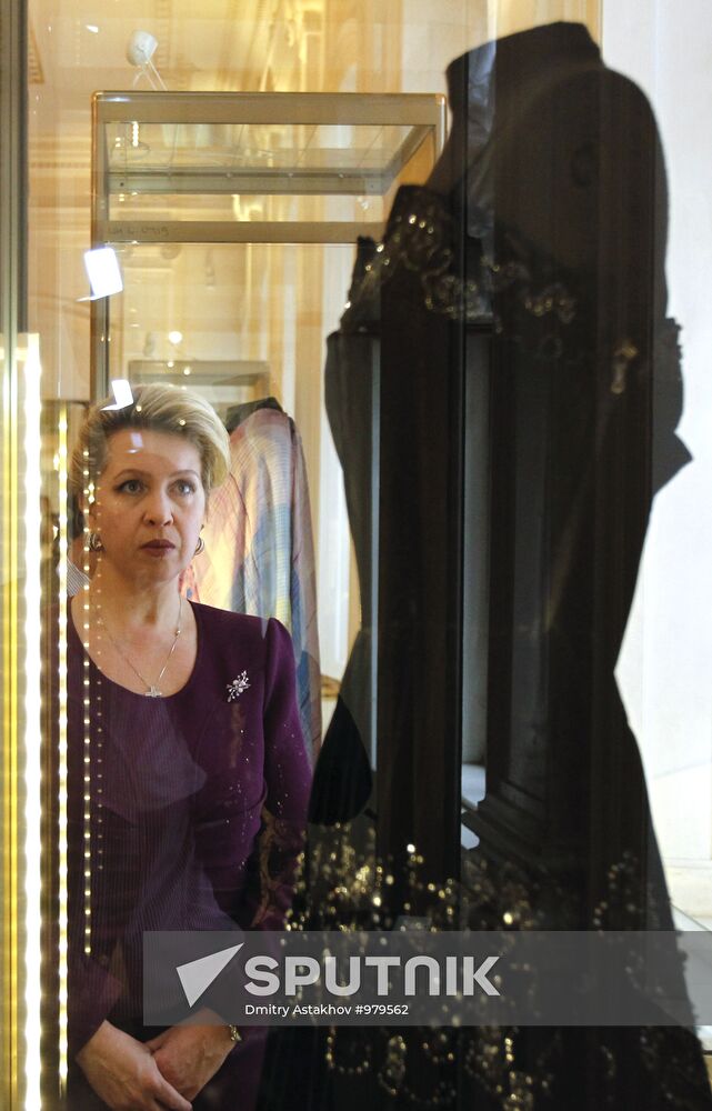 Svetlana Medvedeva attends exhibition opening