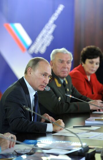 Vladimir Putin chairs All-Russia People's Front council meeting