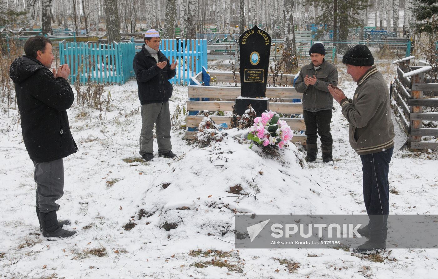 Disinterment of the body of conscript Ruslan Aiderkhanov