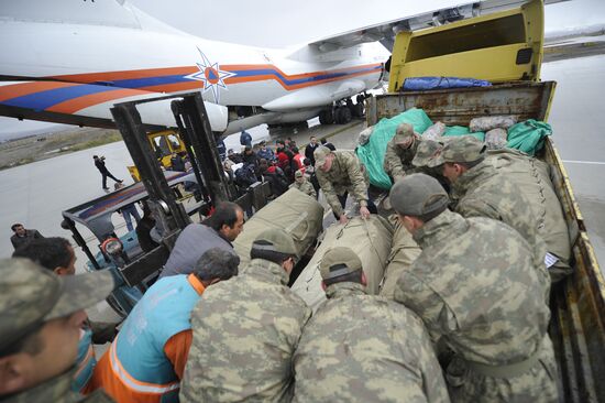 Russian humanitarian aid delivered to Turkey