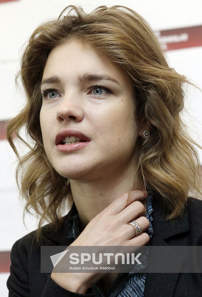 Natalia Vodianova at presentation of book "Give Me a Chance"