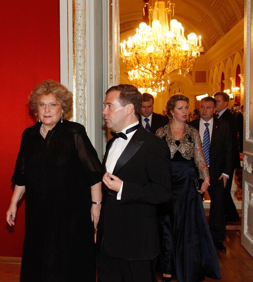 Dmitry Medvedev attends Bolshoi Theater reopening