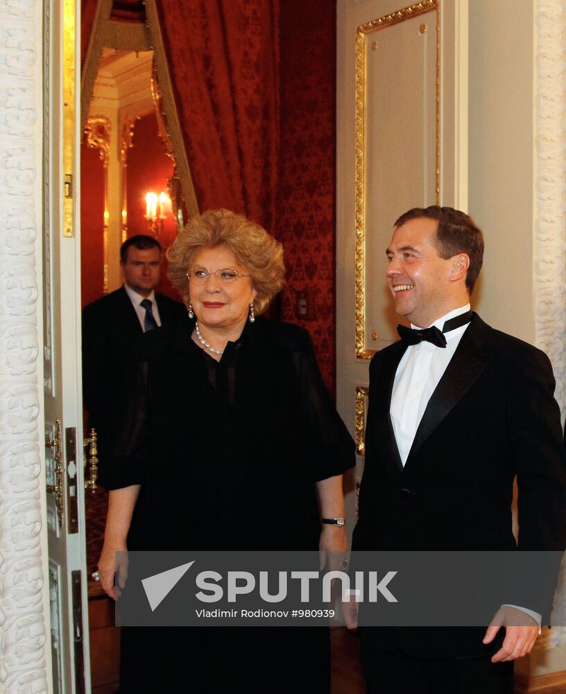 Dmitry Medvedev attends Bolshoi Theater reopening