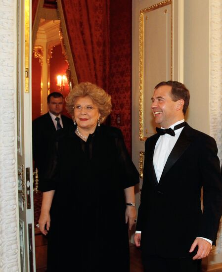 Dmitry Medvedev attends Bolshoi Theater reopening