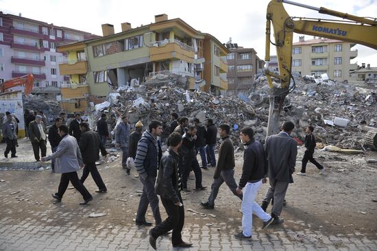 Earthquake aftermath in Turkey