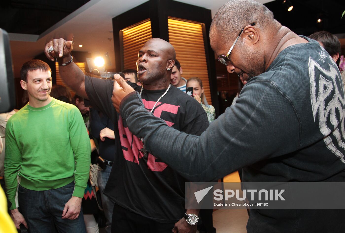 Private dinner with Lamon Brewster and James Toney in Moscow