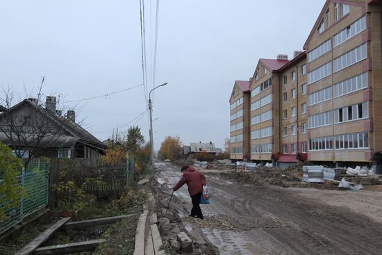 Construction of new housing in Novgorod