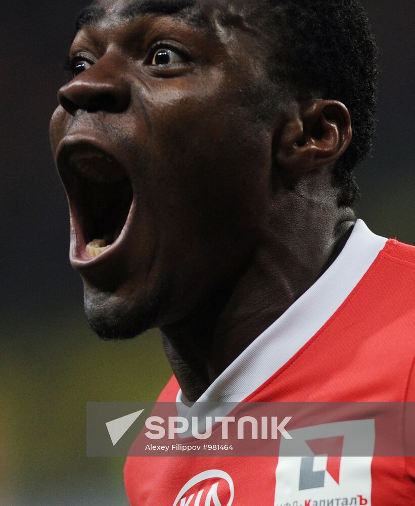 Football RPFL. Match Spartak Moscow and Lokomotiv Moscow