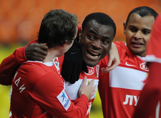 Football RPFL. Match Spartak Moscow and Lokomotiv Moscow