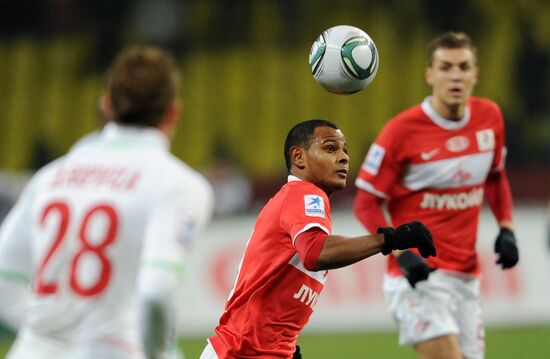 Football RPFL. Match Spartak Moscow and Lokomotiv Moscow